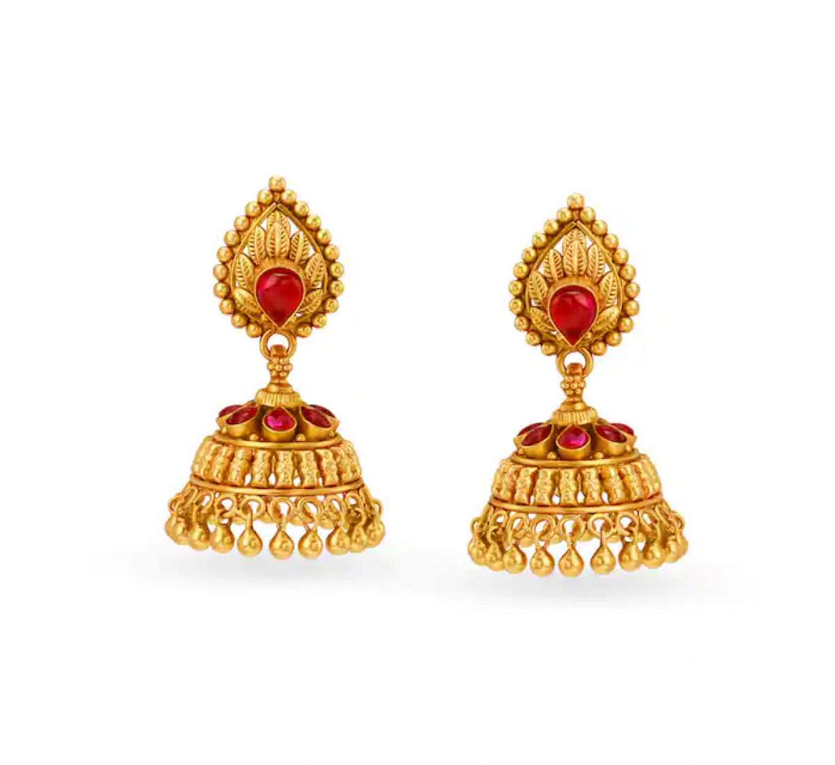 Exquisite Antique Gold Jhumkas