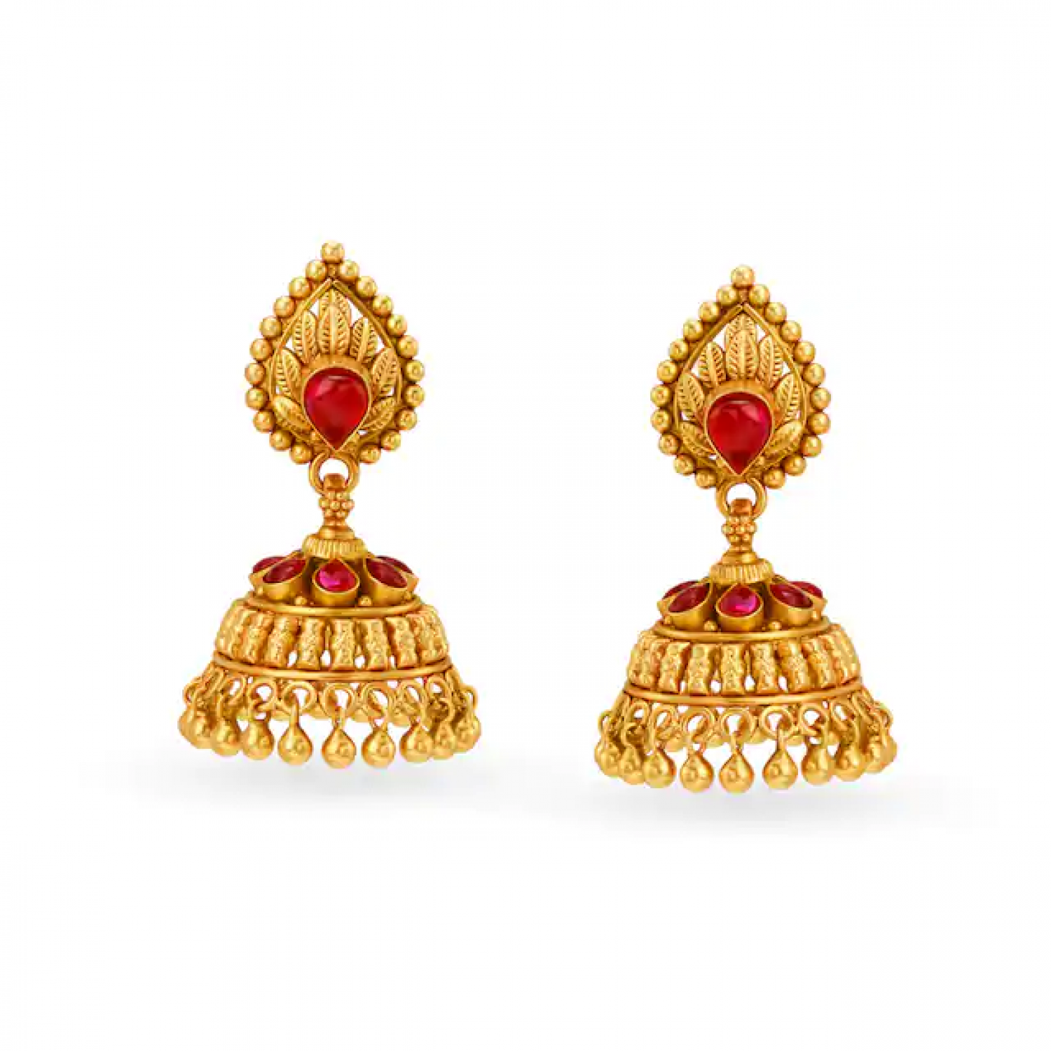 Exquisite Antique Gold Jhumkas