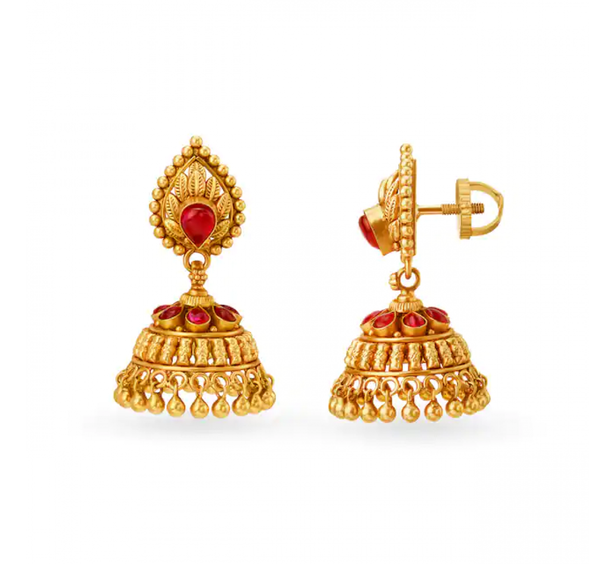 Exquisite Antique Gold Jhumkas