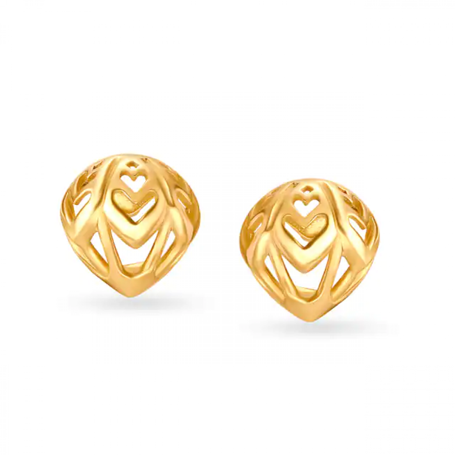 Stylish Motif Gold Stud