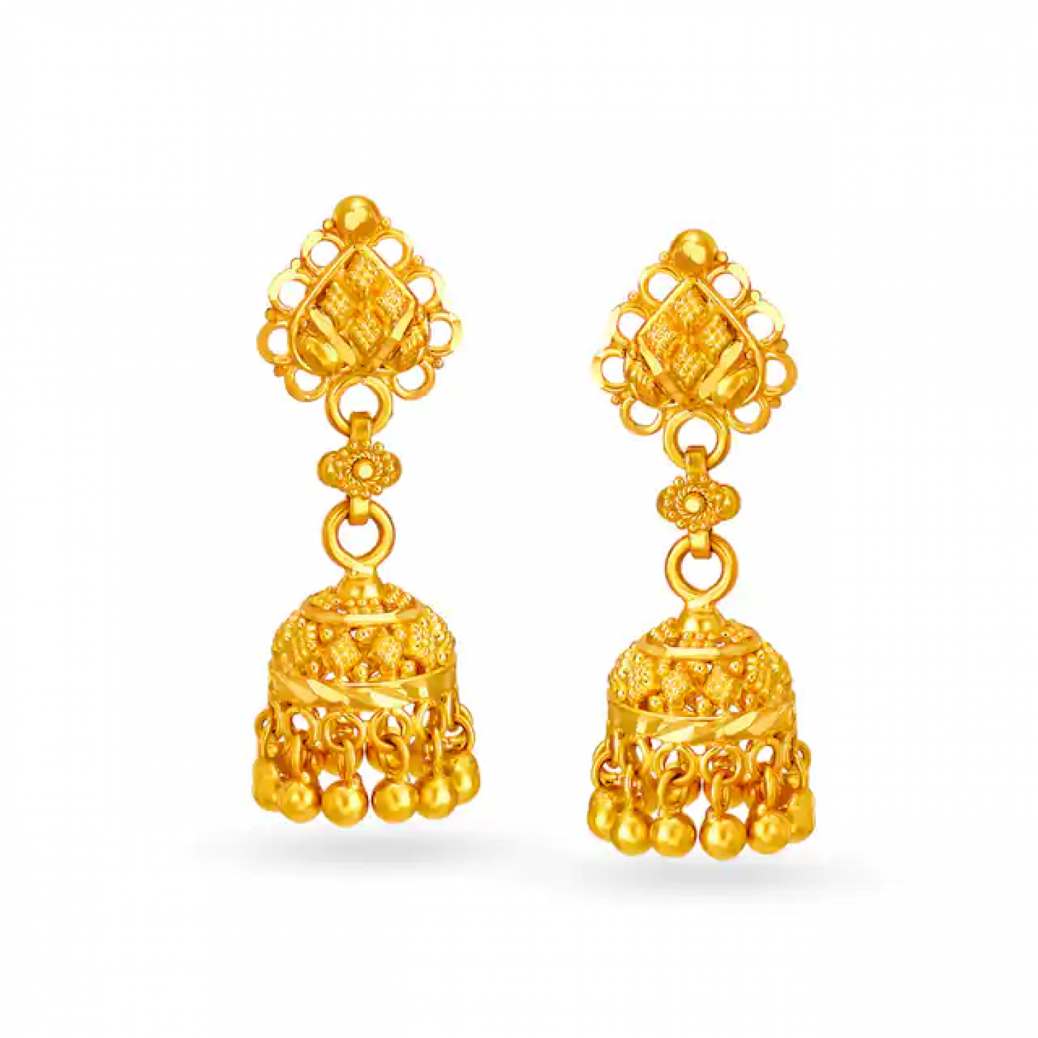 Komal Spring Gold Jhumkas