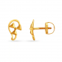 Graceful Wheel Motif Gold Stud