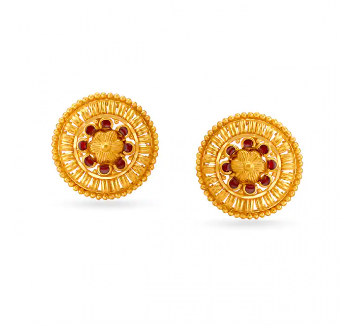 Exquisite Floral Gold Stud