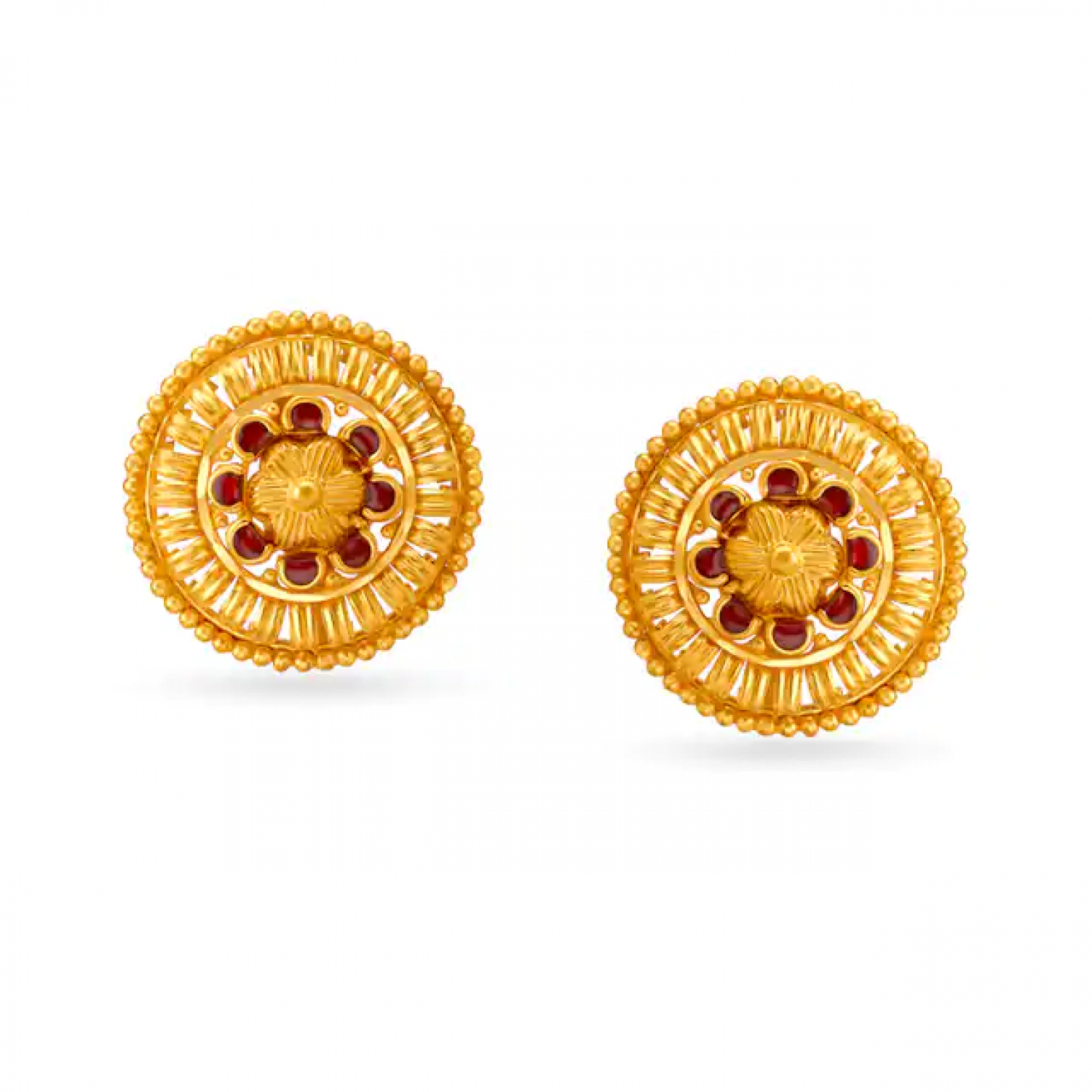 Exquisite Floral Gold Stud