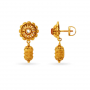 Anvi Floral Drop Gold Earrings