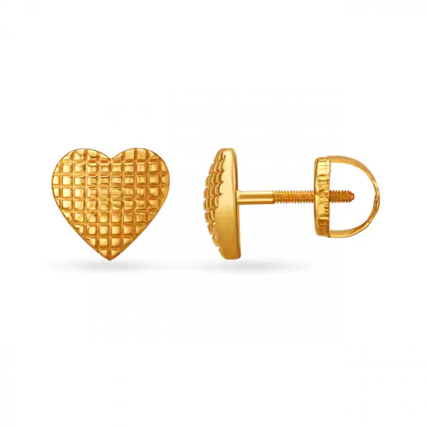 Freya Heart Motif Gold Studs