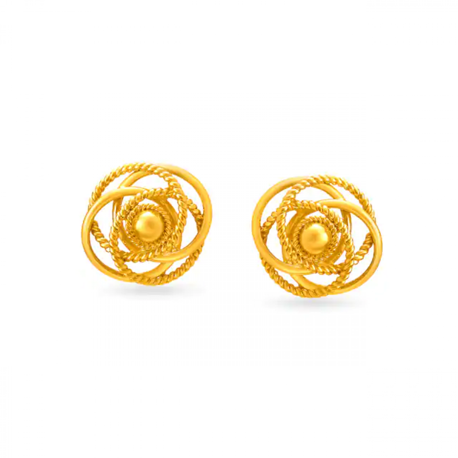 Charming Motif Fancy Gold Stud