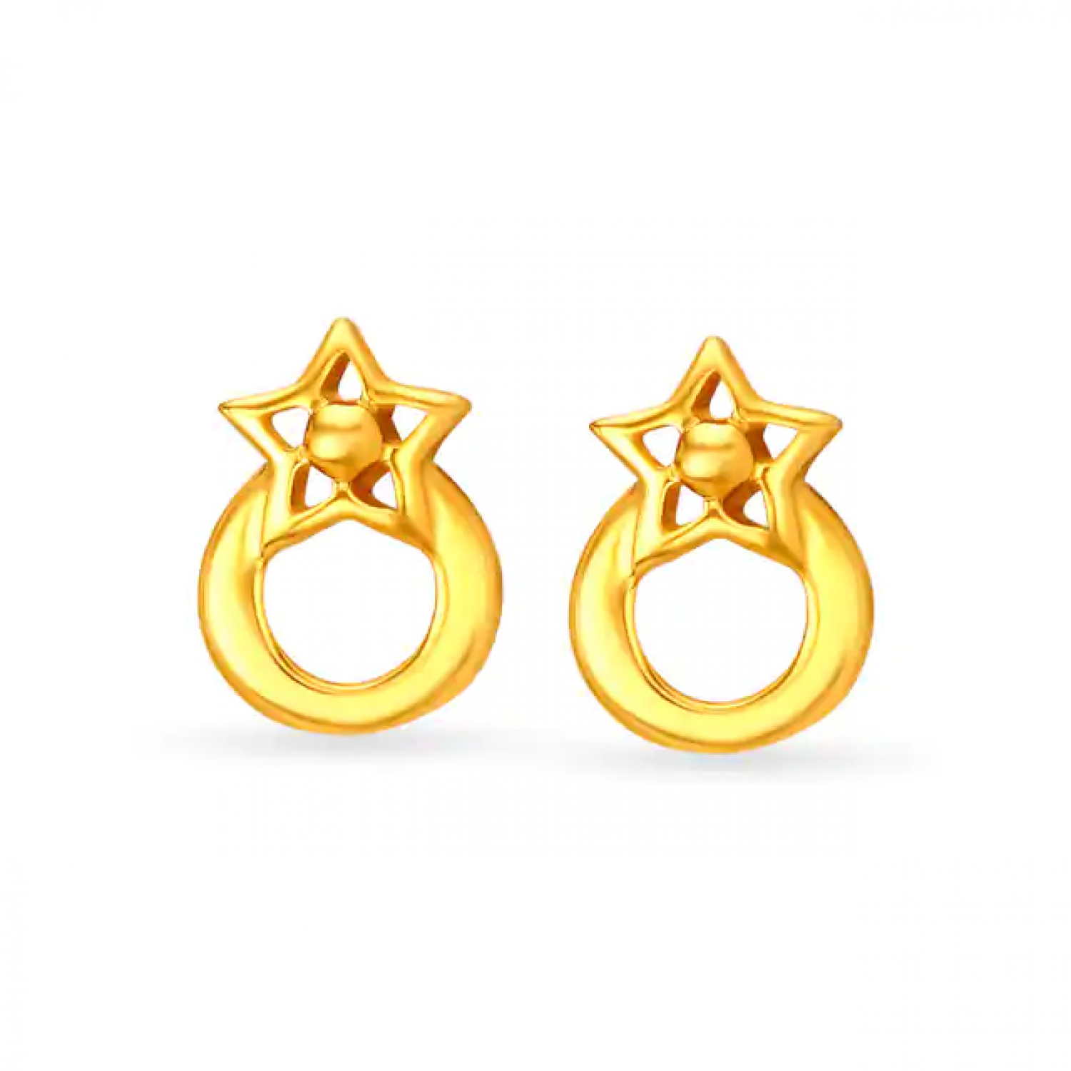 Idris Nature Floral Gold Studs