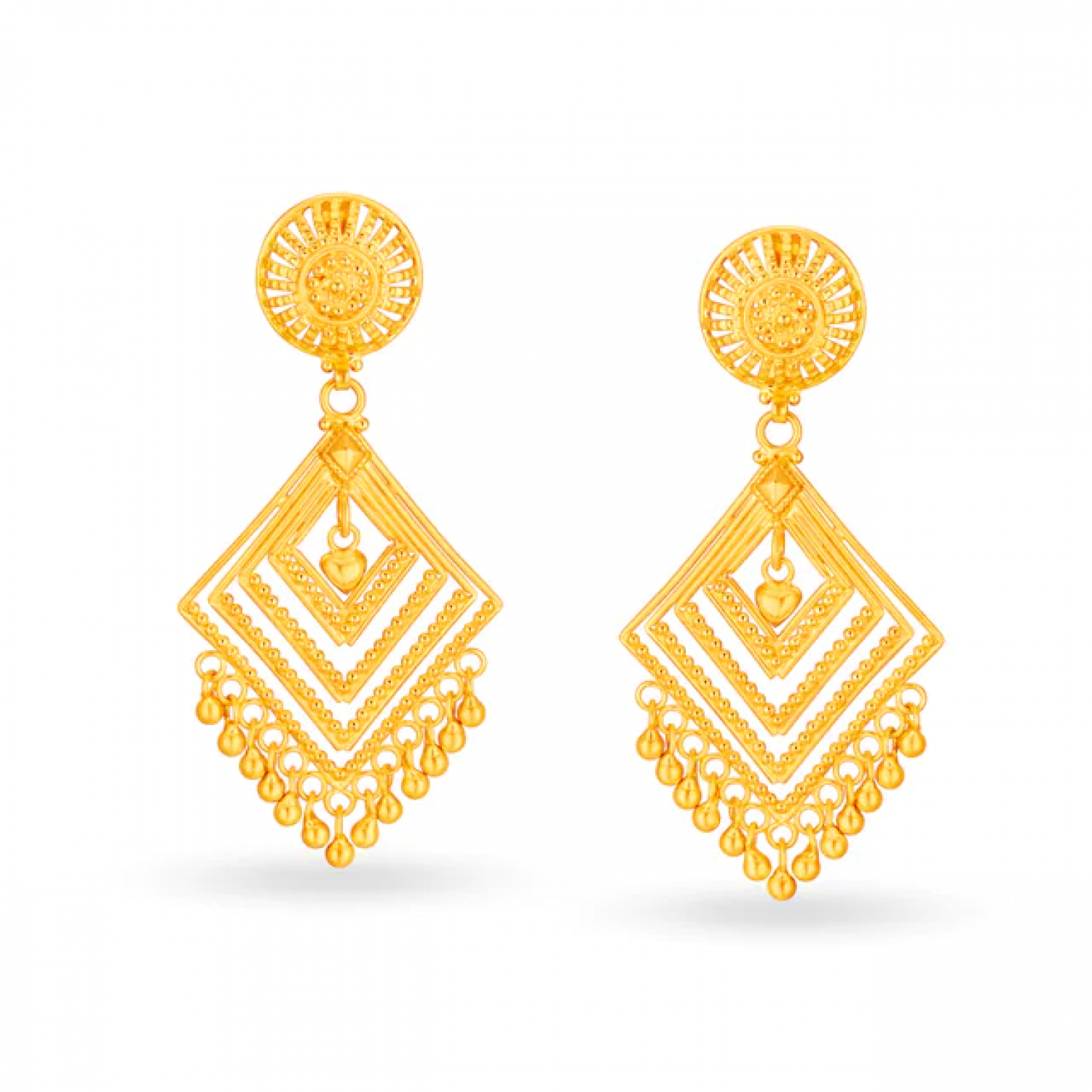 Edgy Gold Geometric Drop