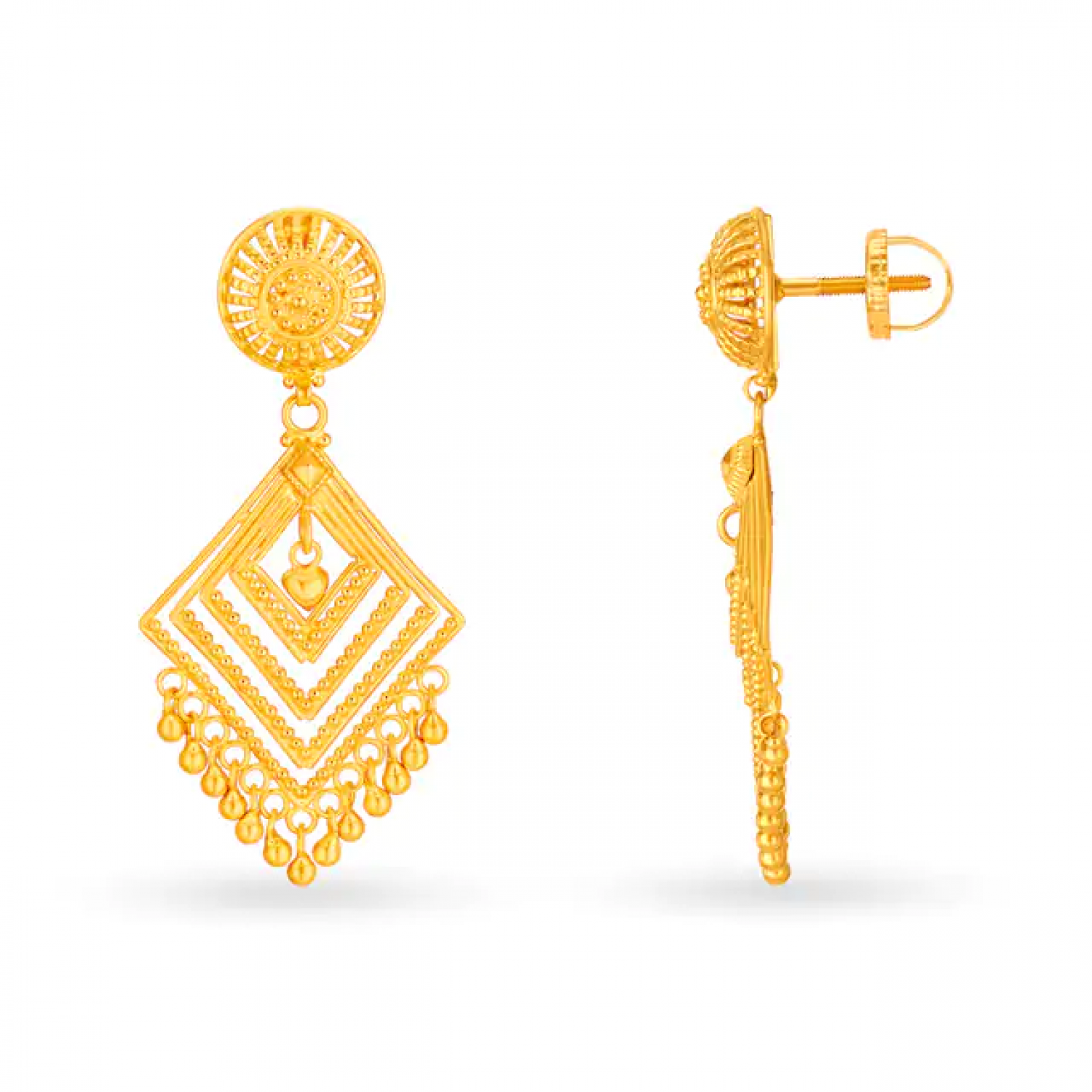 Edgy Gold Geometric Drop