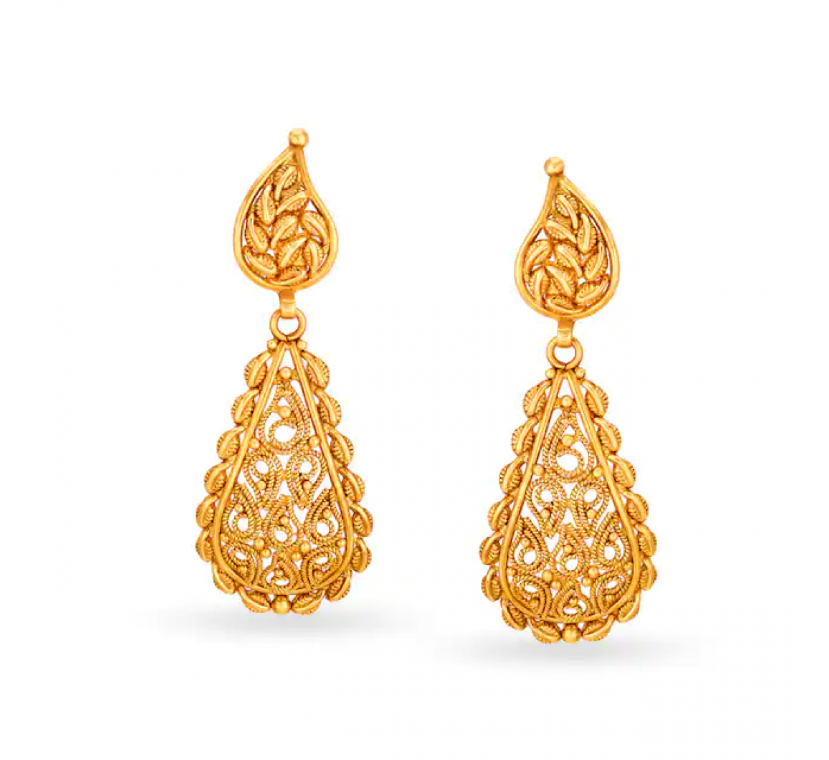 Enrapturing Gold Paisley Drops