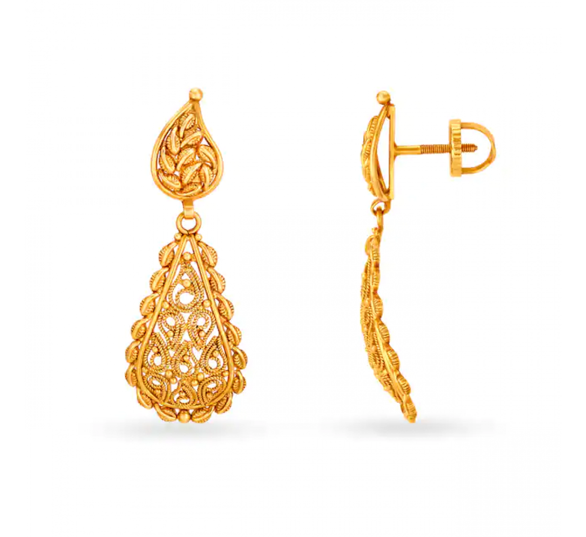 Enrapturing Gold Paisley Drops