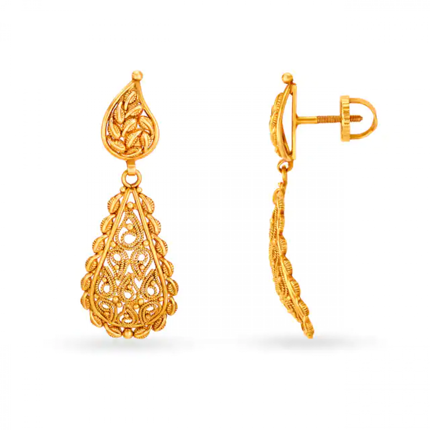 Enrapturing Gold Paisley Drops