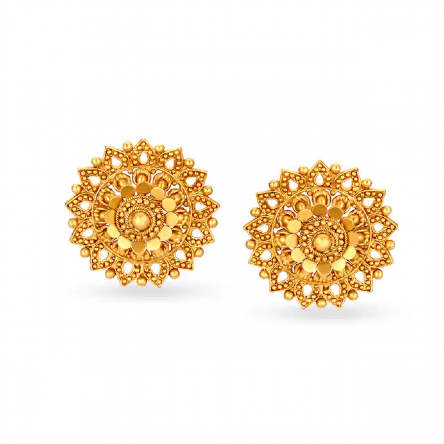 Unforgettable Floral Gold Stud