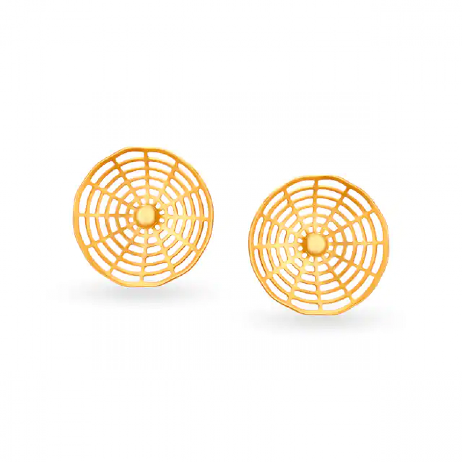 Geometric Mesh Gold Stud