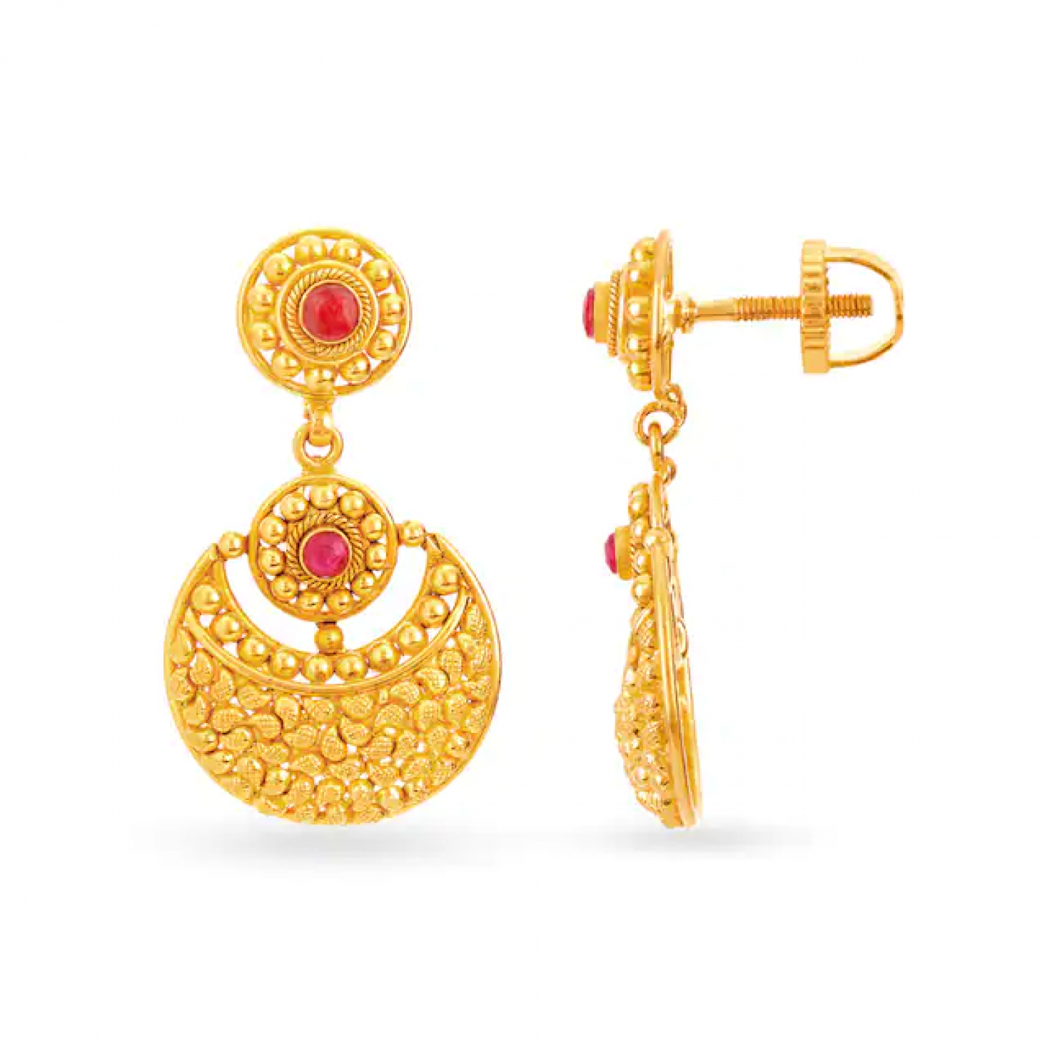Magnificent Drop Gold Earrings