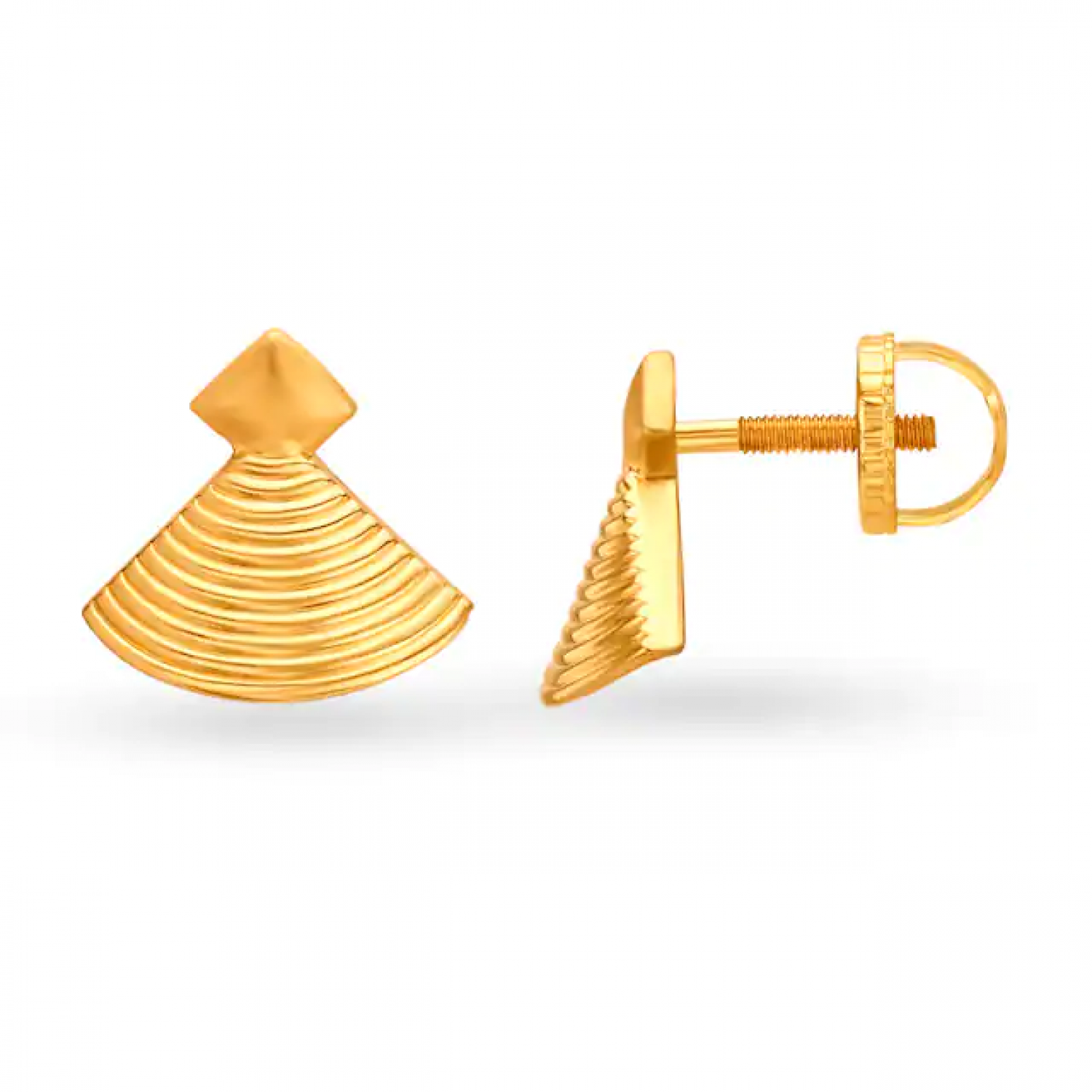 Enticing Gold Stud Earrings