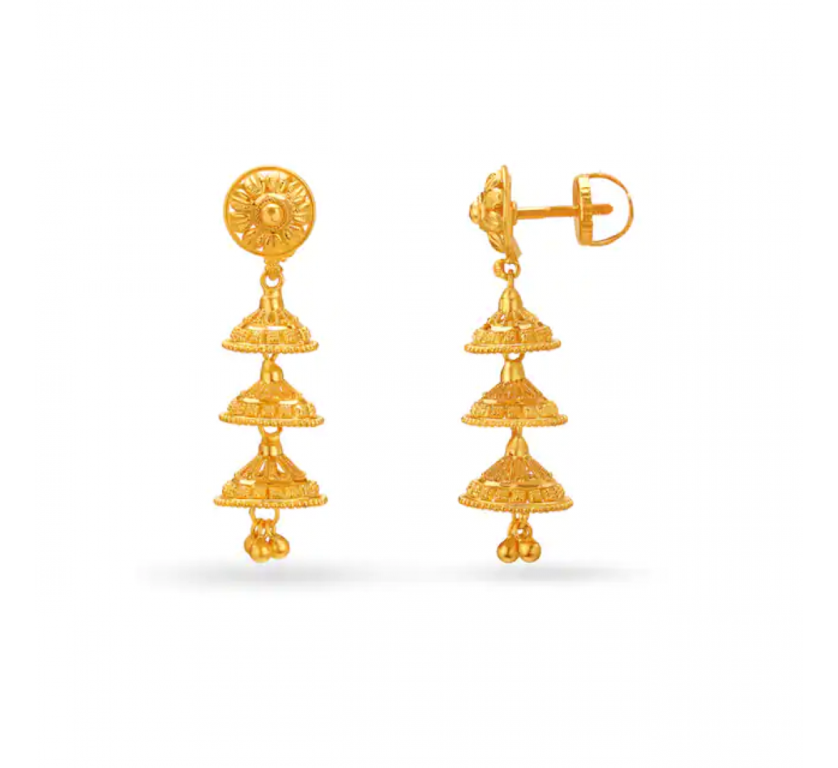 Modern Layer Gold Jhumkas
