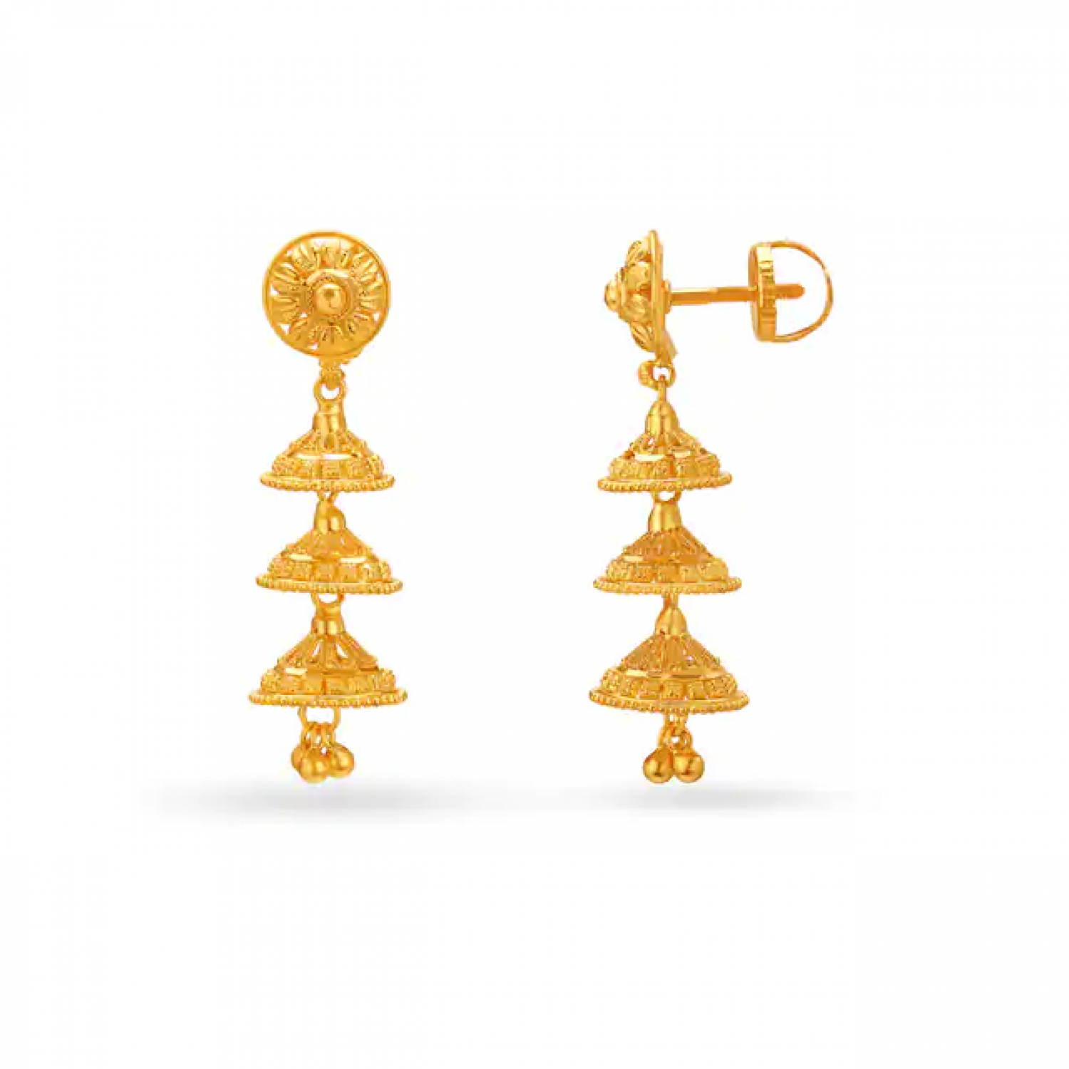 Modern Layer Gold Jhumkas
