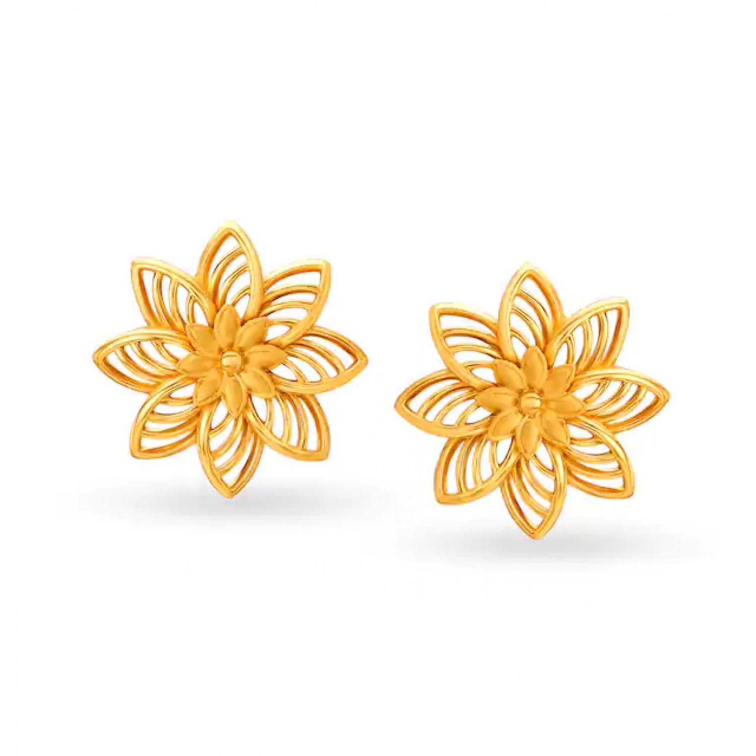 Phoenix Floral Gold Studs