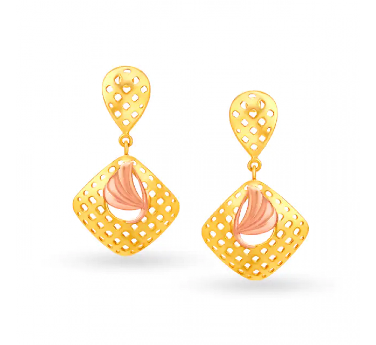 Modish Gold Drop Earrings