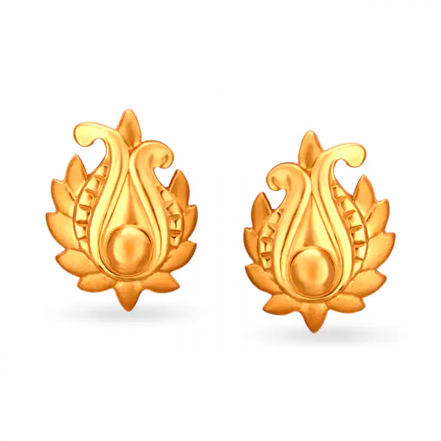 Biva Floral Gold Stud Earrings