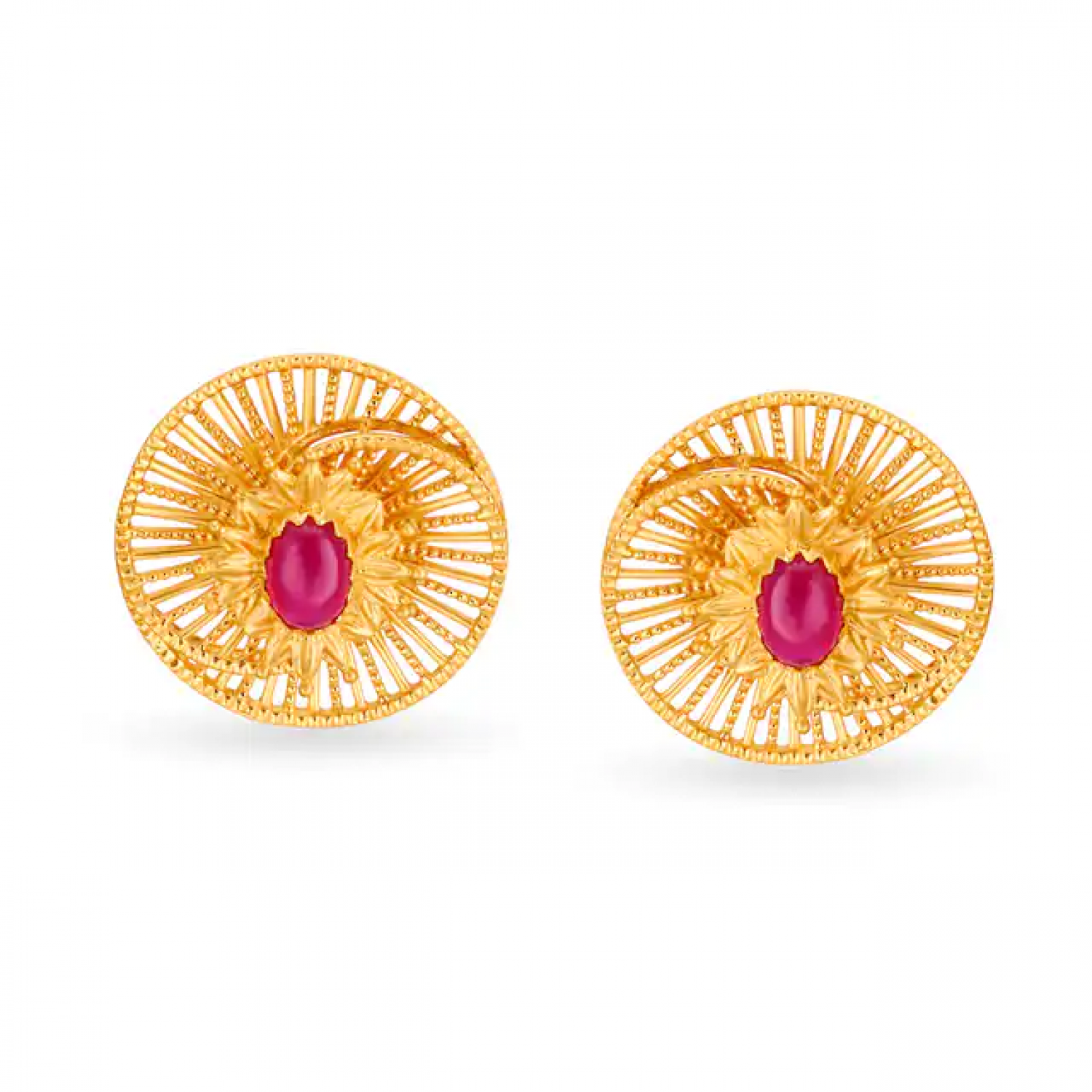 Nolan Circular Gold Studs