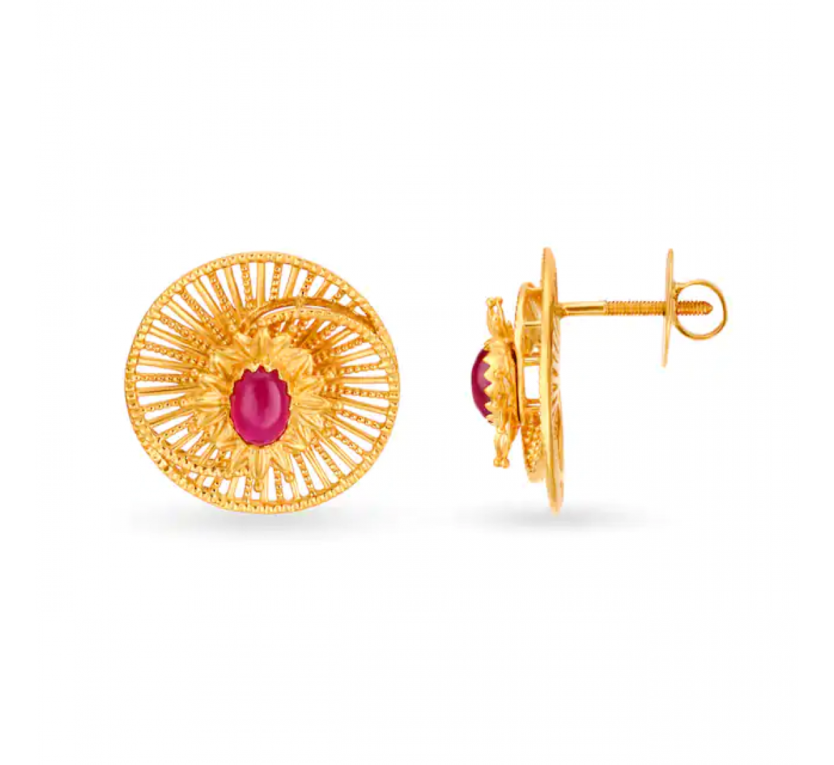 Nolan Circular Gold Studs