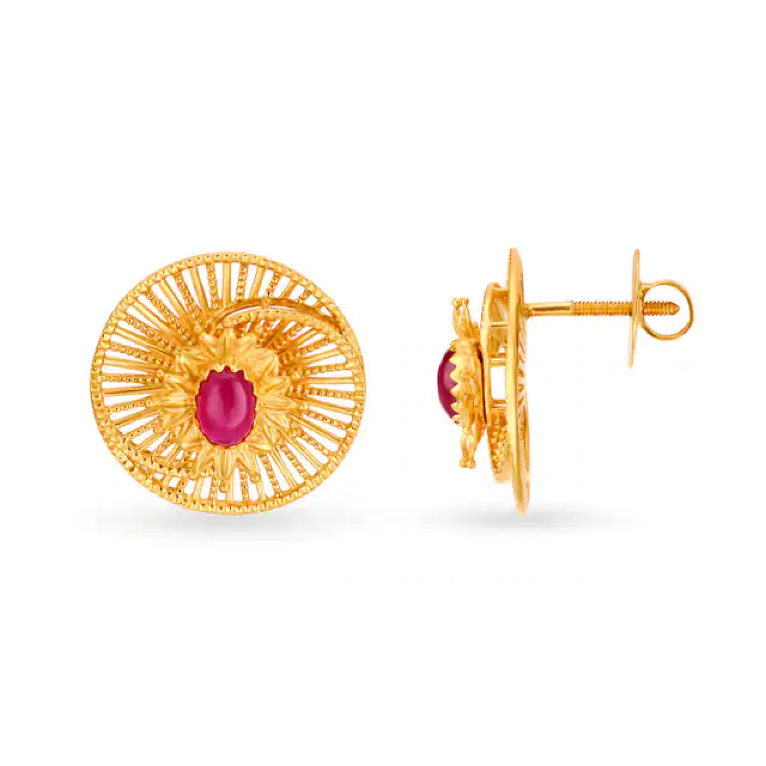 Nolan Circular Gold Studs