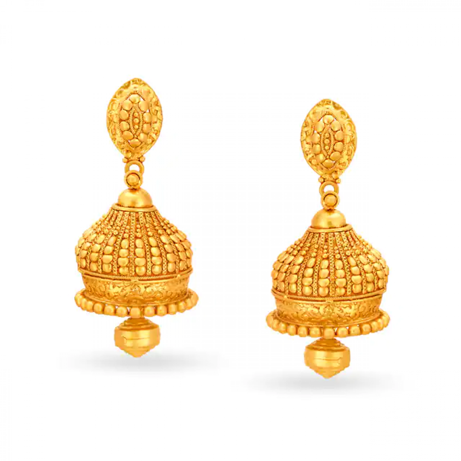 Bhoomi Elegance Gold Jhumkas