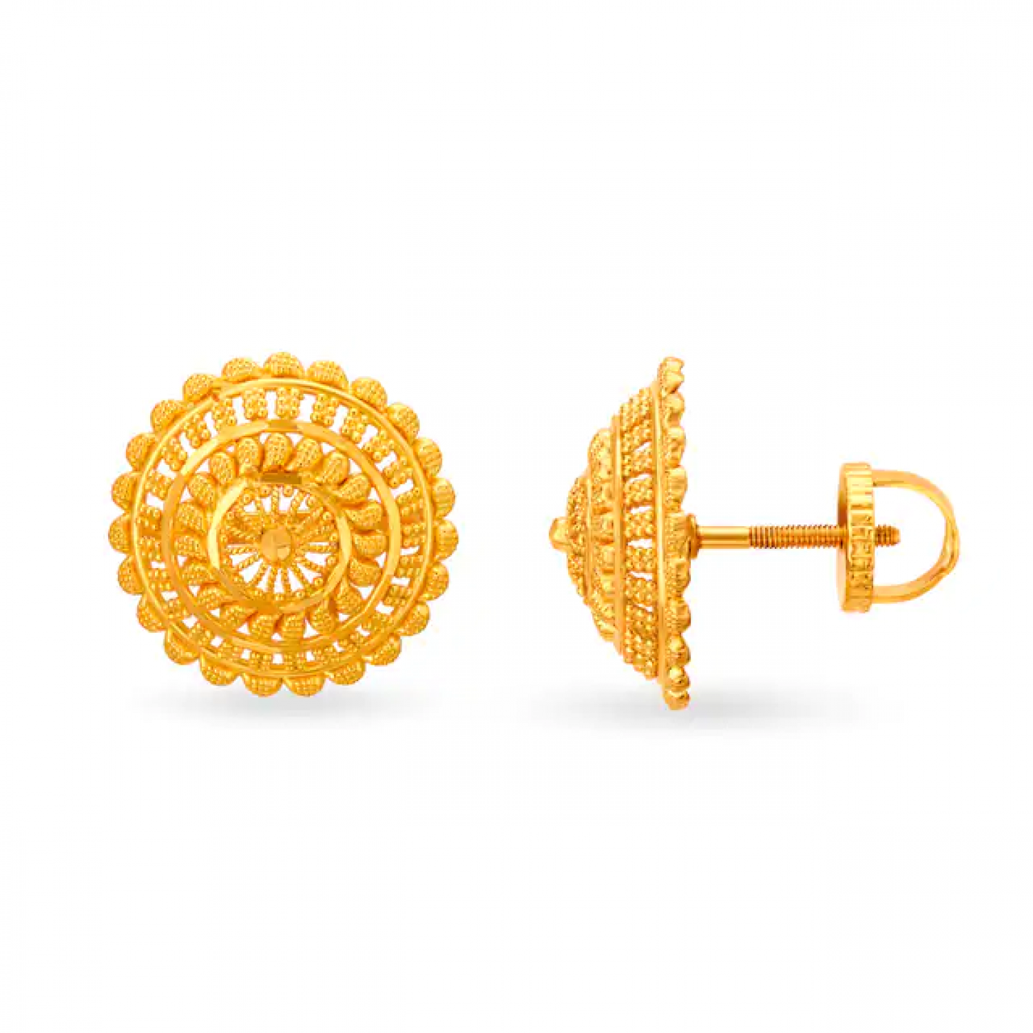 Traditional Ound Gold Studs