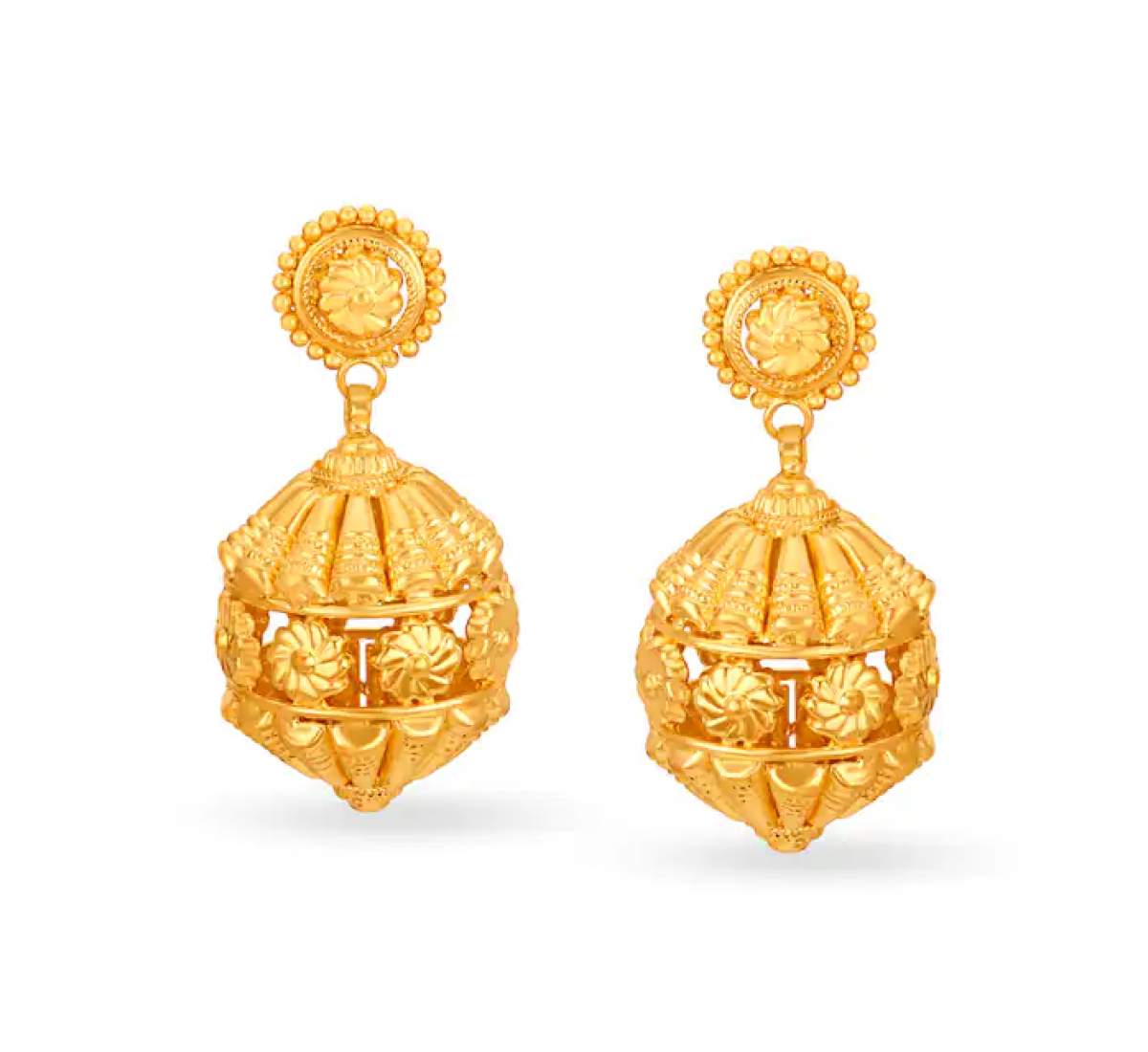 Darla Gold Jhumka Earrings