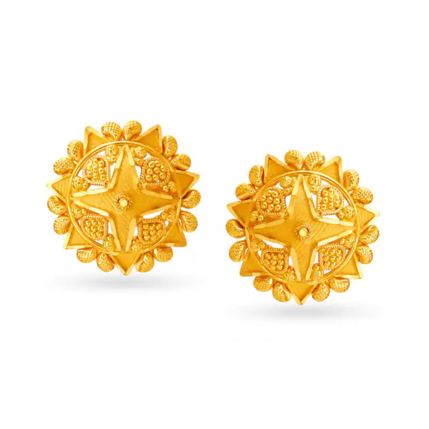 Alluring Gold Round Stud