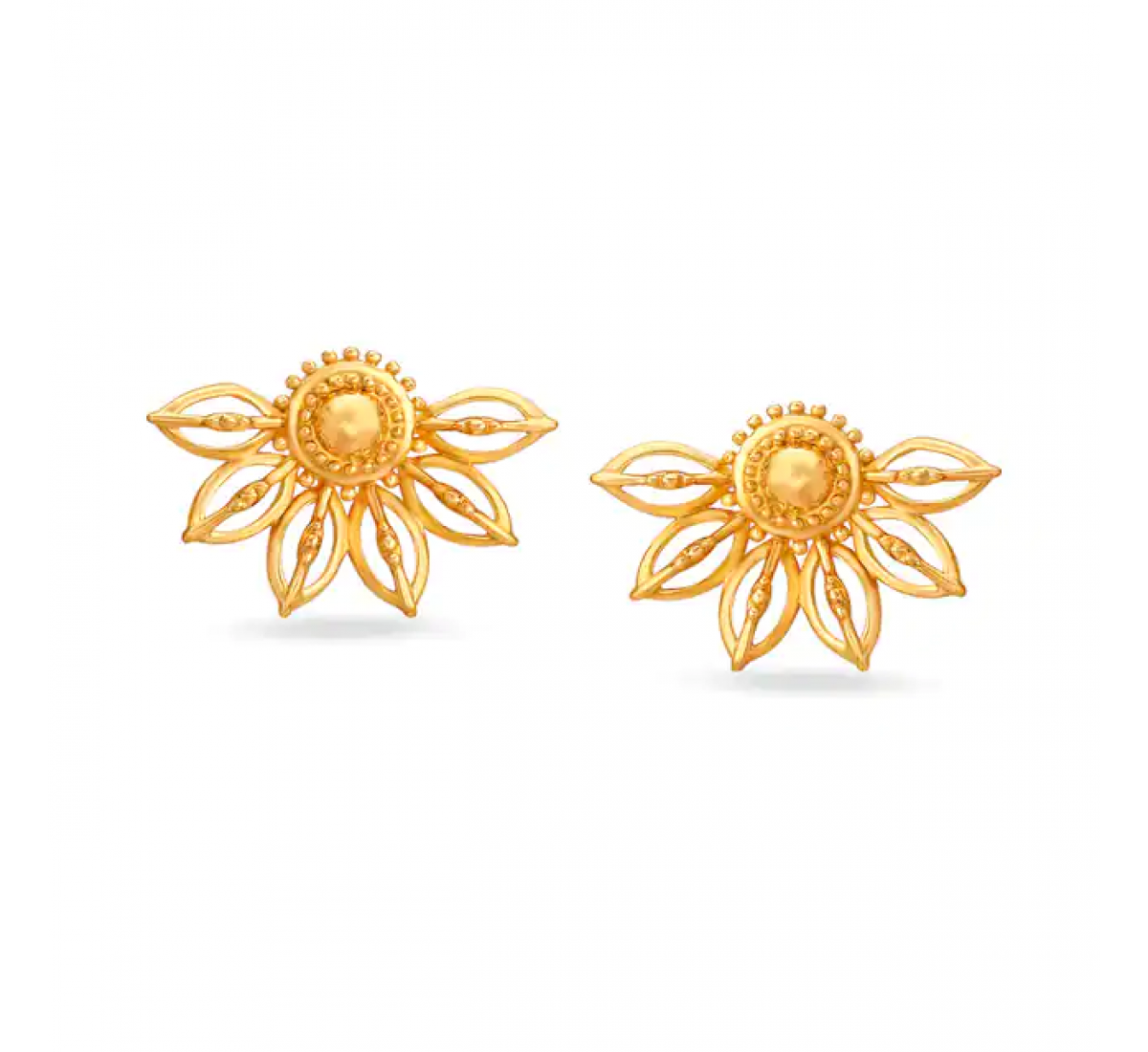 Unique Floral Gold Stud