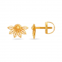 Unique Floral Gold Stud