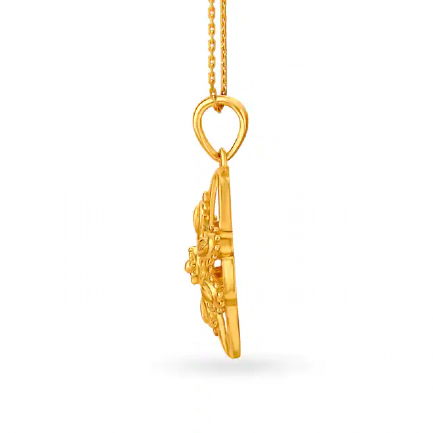 Exquisite Floral Gold Pendant