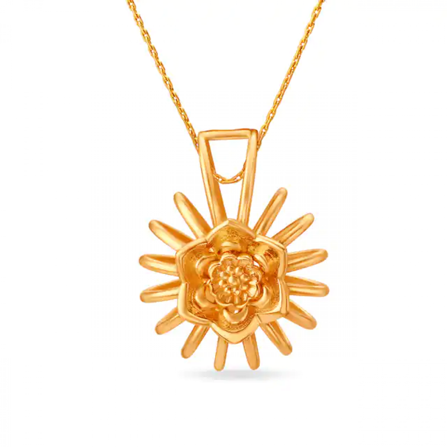 Floral Sun Gold Pendant