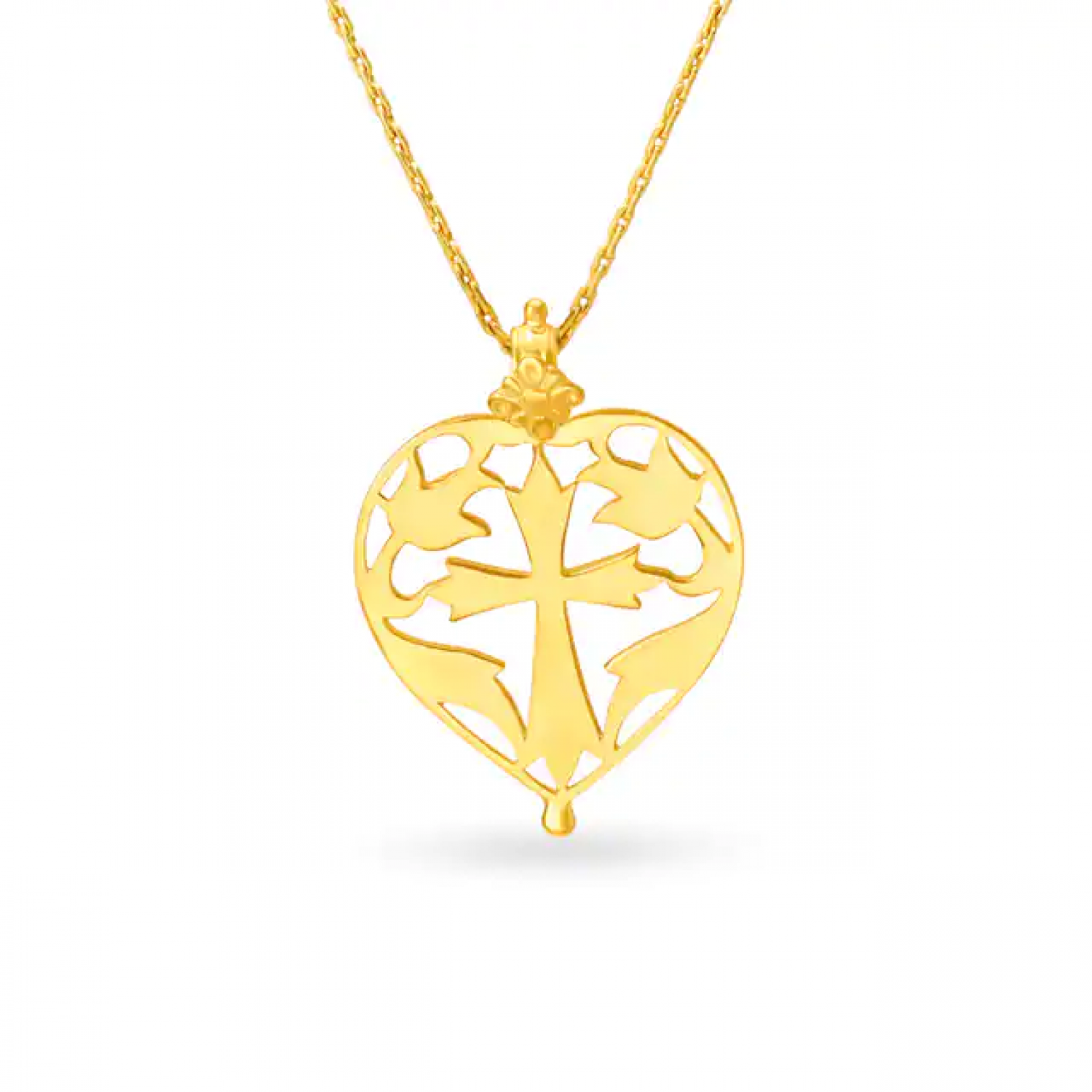 Leaf Inspired Gold Pendant