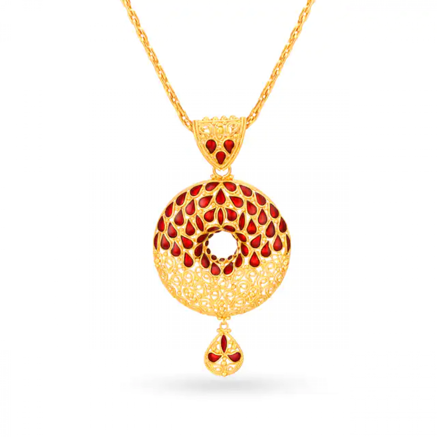 Dazzling Gold Ring Pendant