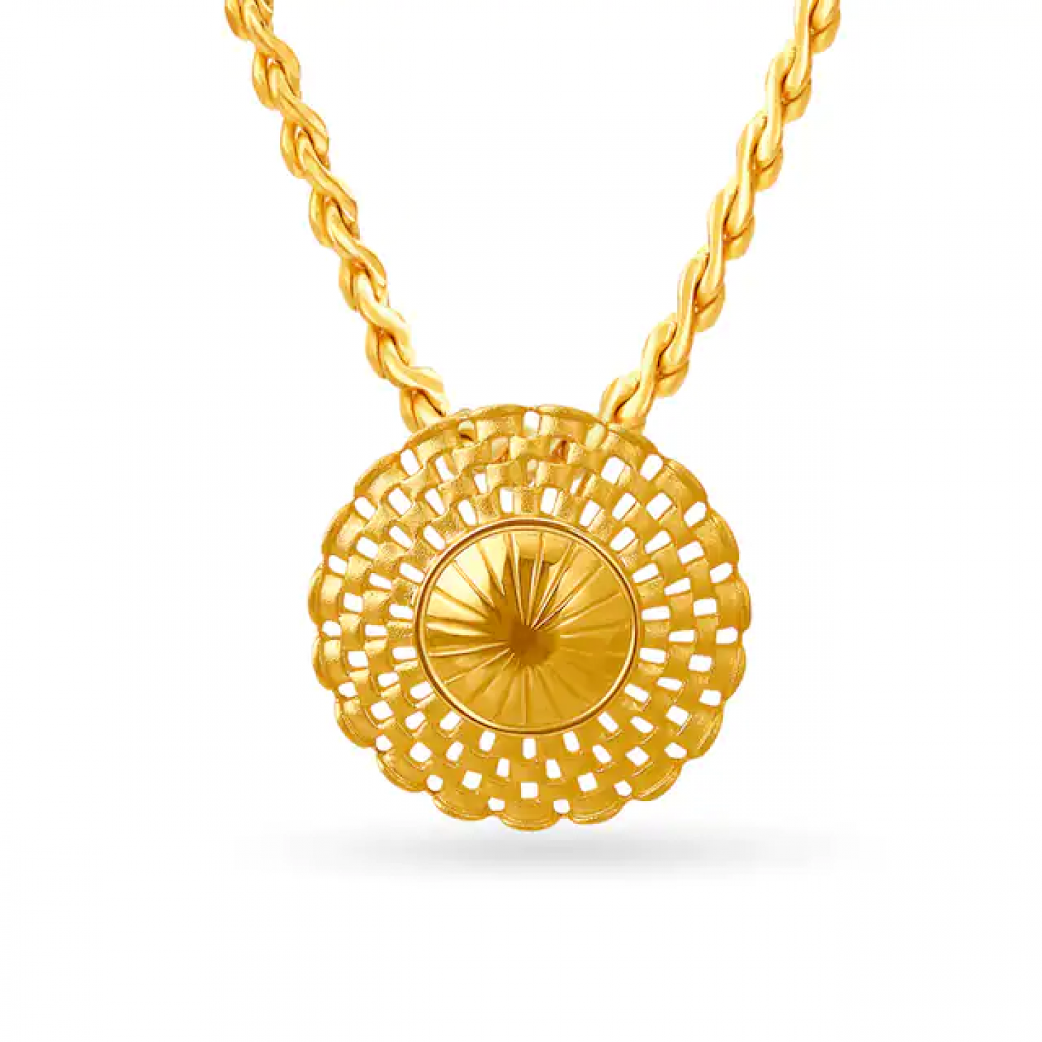 Mesmerizing Gold Round Pendant