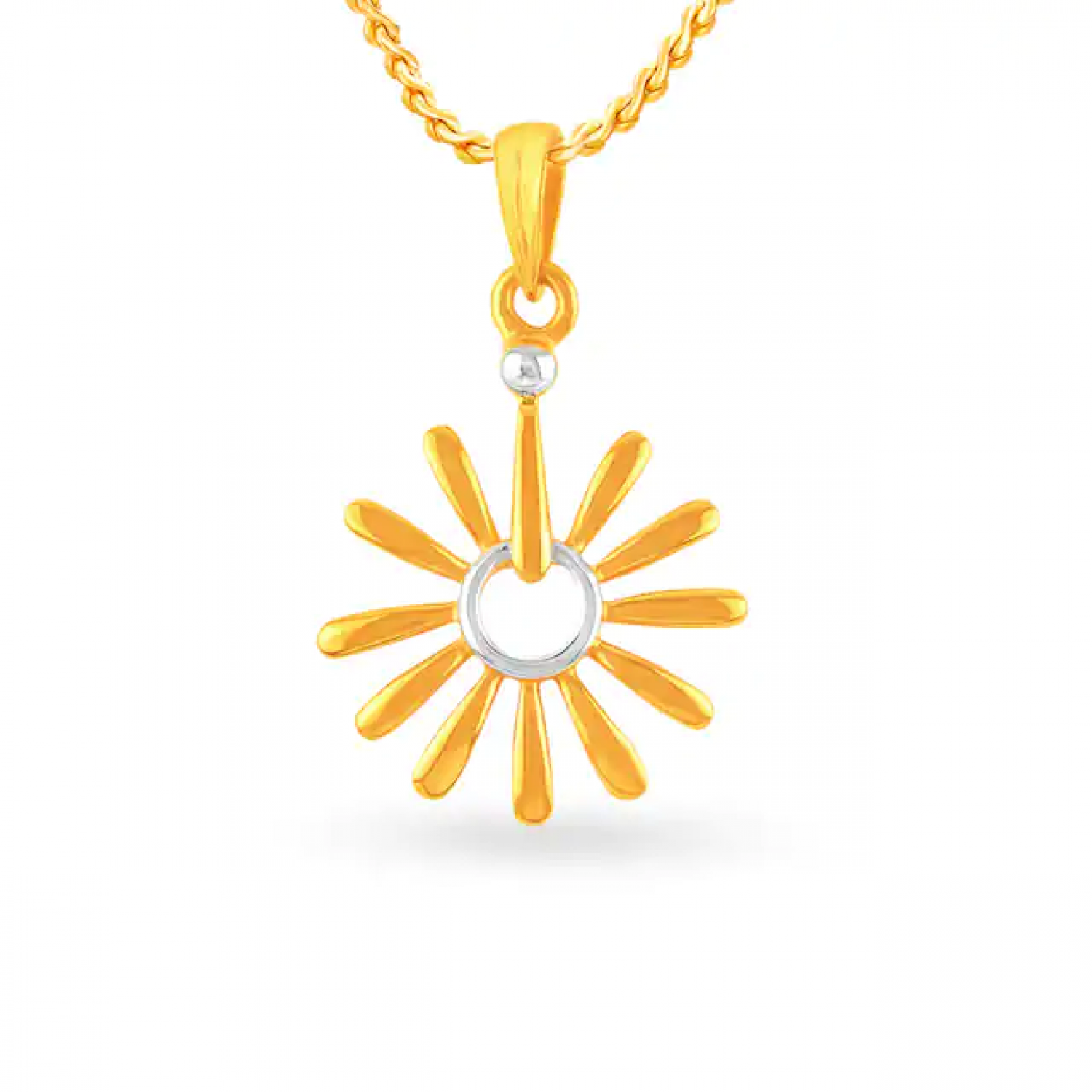 Radiant Gold Floral Pendant