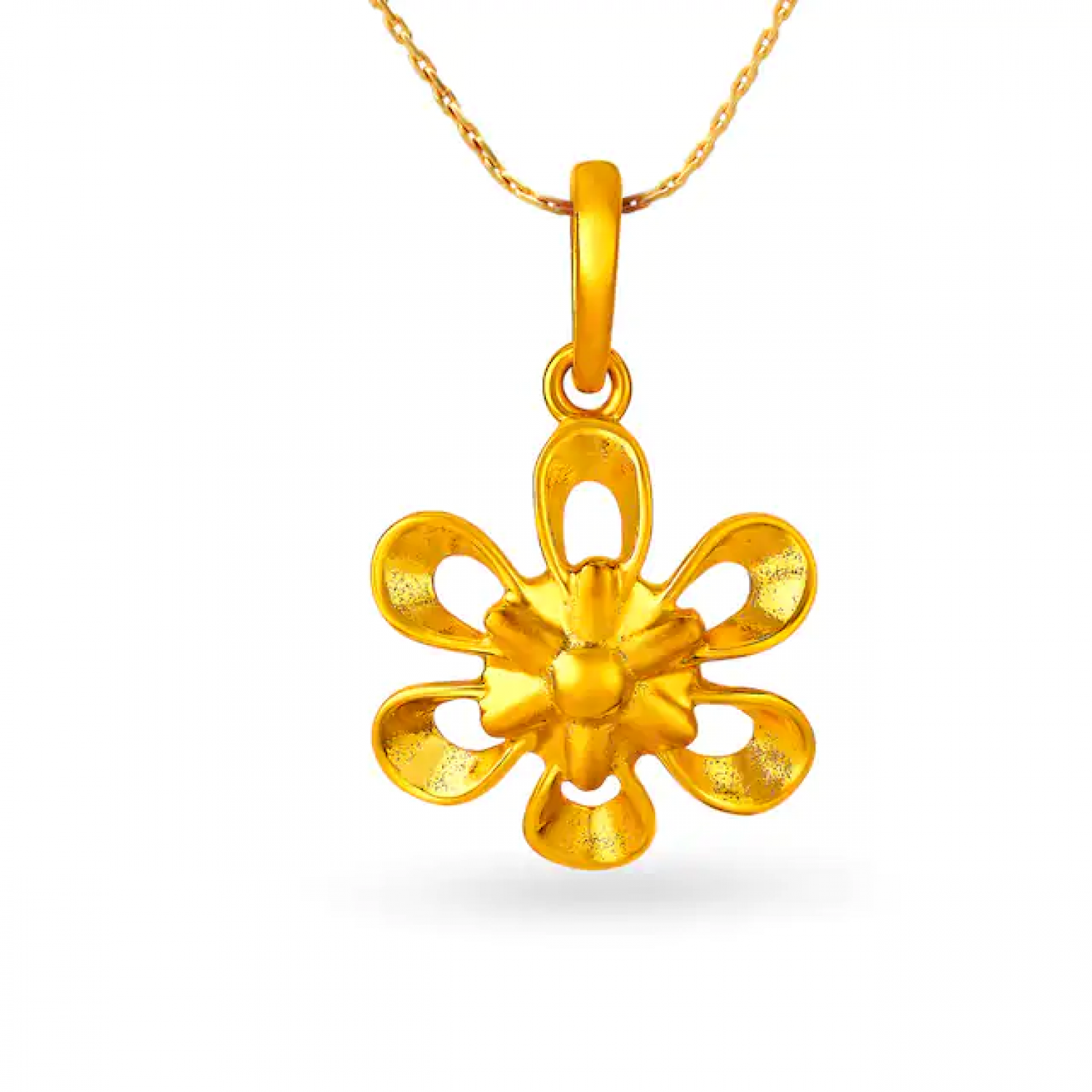 Delightful Gold Flower Pendant
