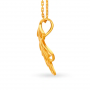 Lambent Gold Feather Pendant