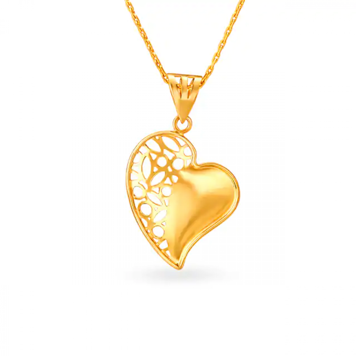 teardrop Heart Gold Pendant