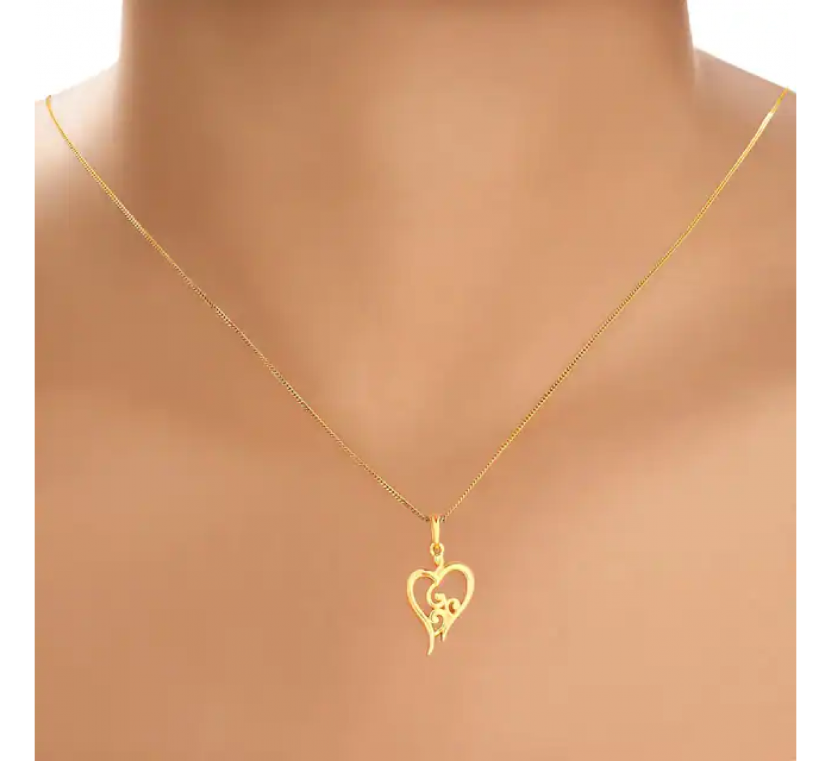 Adorable Gold Heart Pendant
