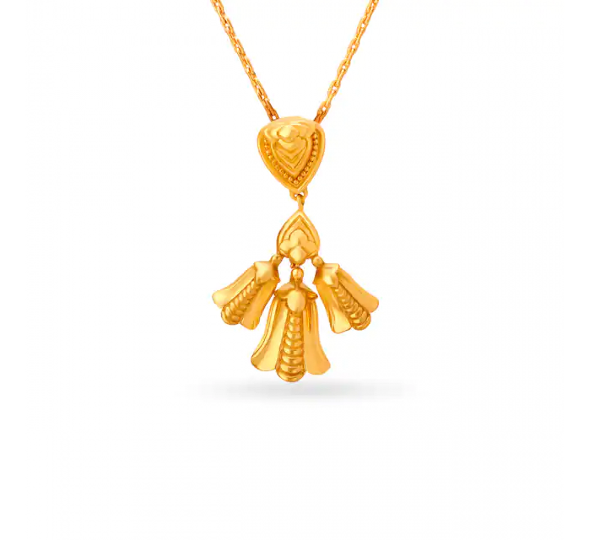 Inverted Tulip Gold Pendant