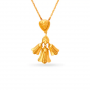 Inverted Tulip Gold Pendant