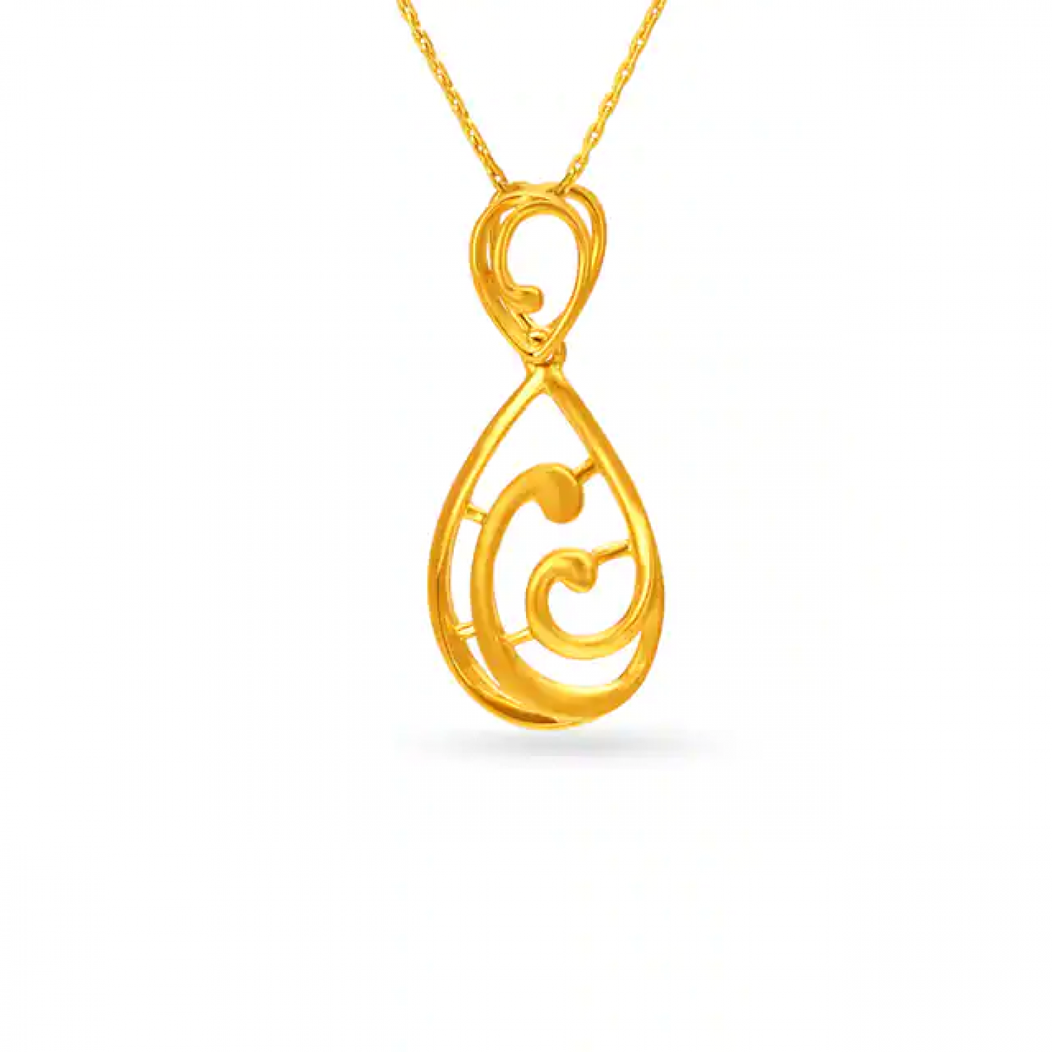 Fancy Teardrop Gold Pendant