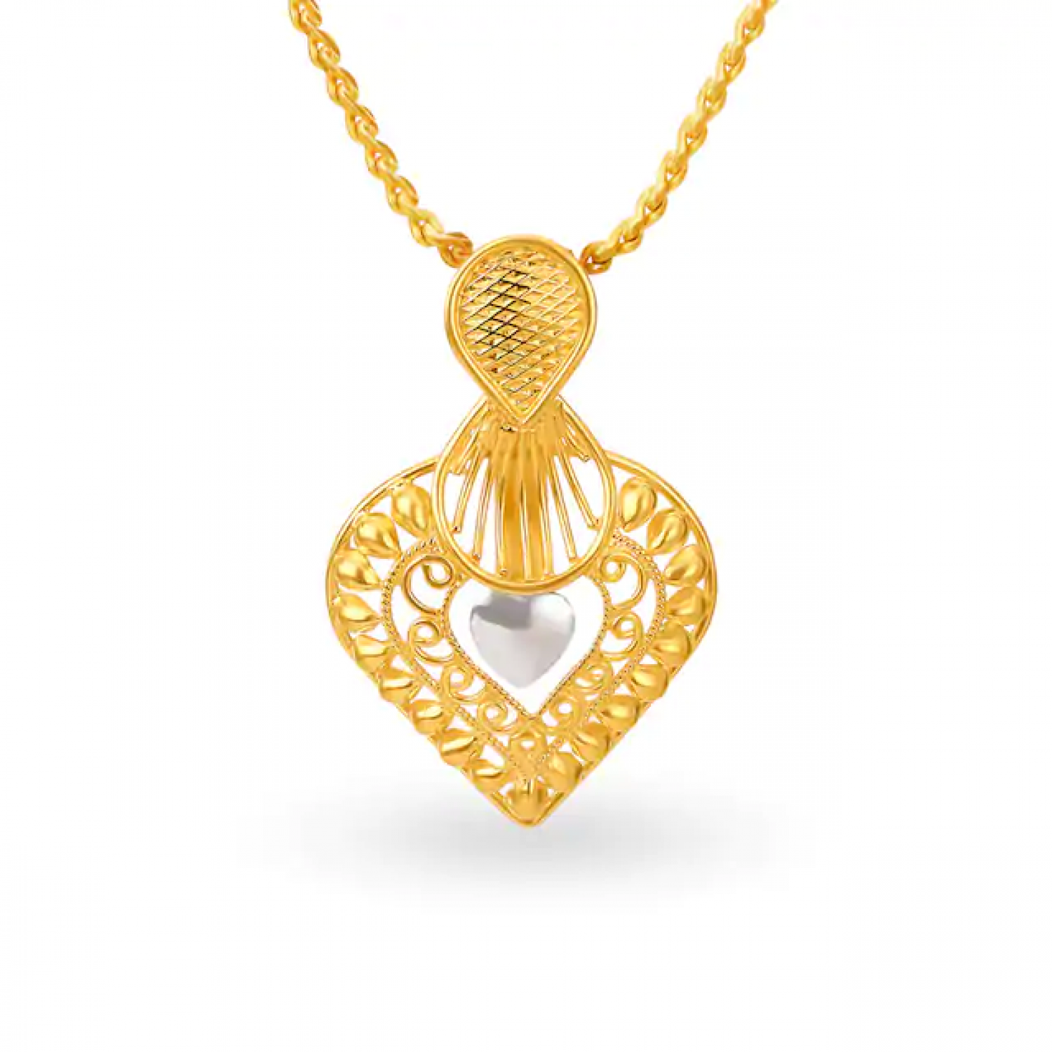Magnificent Heart Gold Pendant