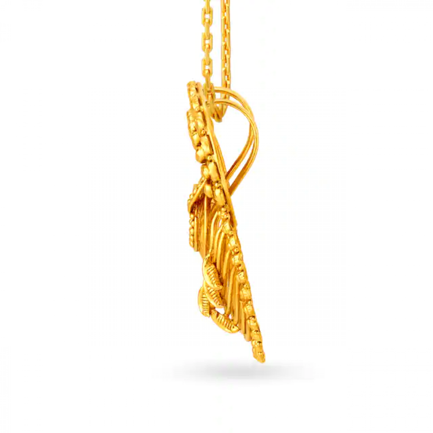 Lush Leaf Gold Pendant Set